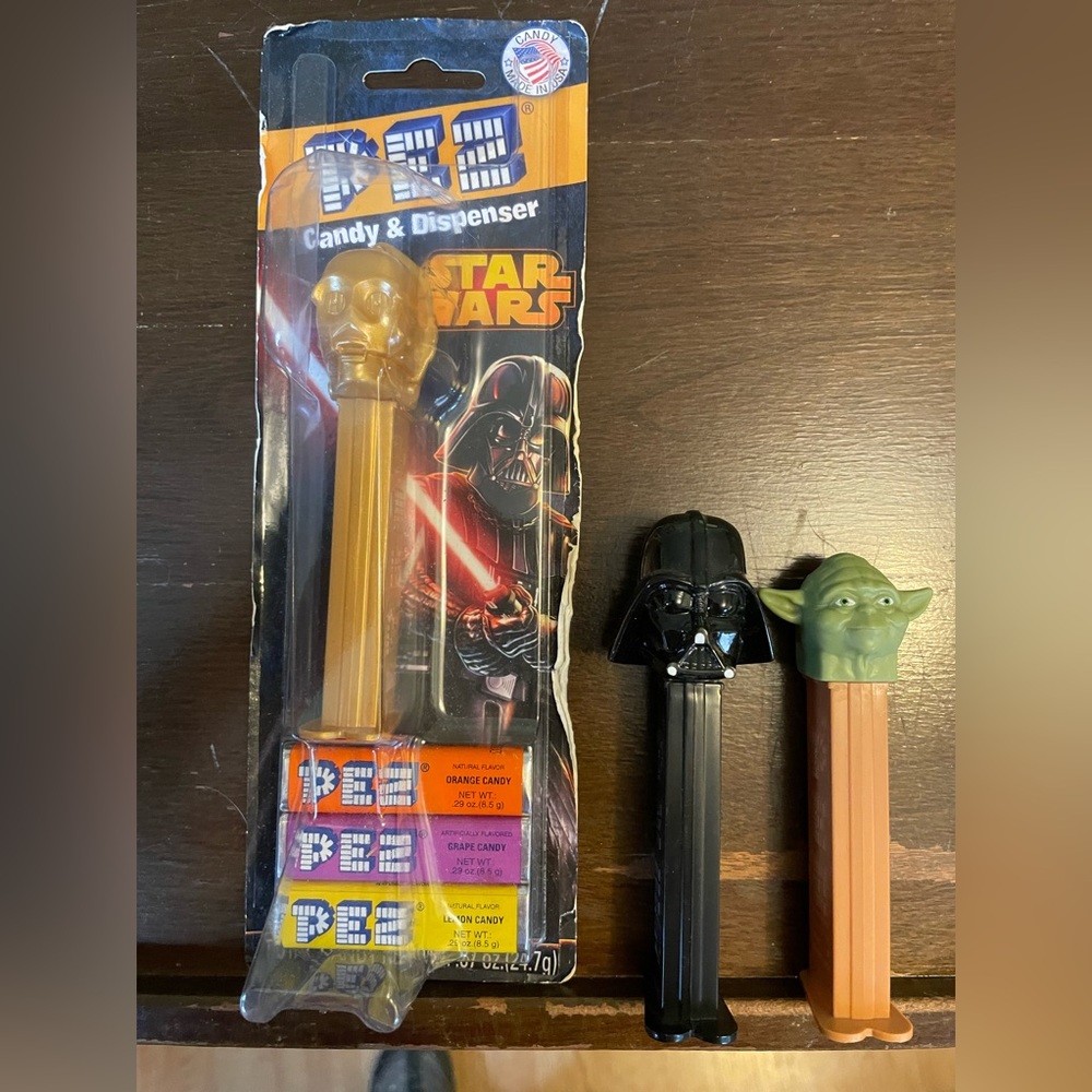 Pez Vintage Star Wars Three Pieces plus bonus Heart and Pumpkin